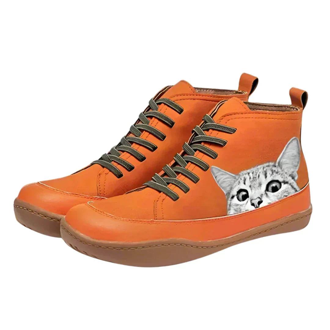 Savine™ | Chaussures en cuir pour les amoureux des chats