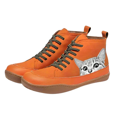 Savine™ | Chaussures en cuir pour les amoureux des chats