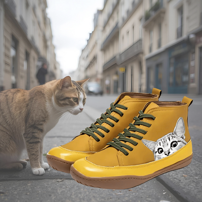 Savine™ | Chaussures en cuir pour les amoureux des chats
