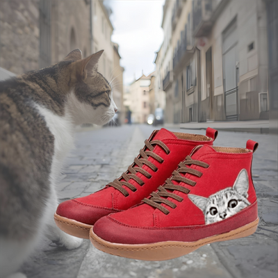 Savine™ | Chaussures en cuir pour les amoureux des chats