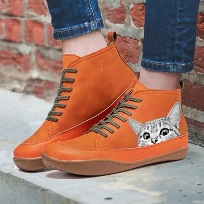 Savine™ | Chaussures en cuir pour les amoureux des chats