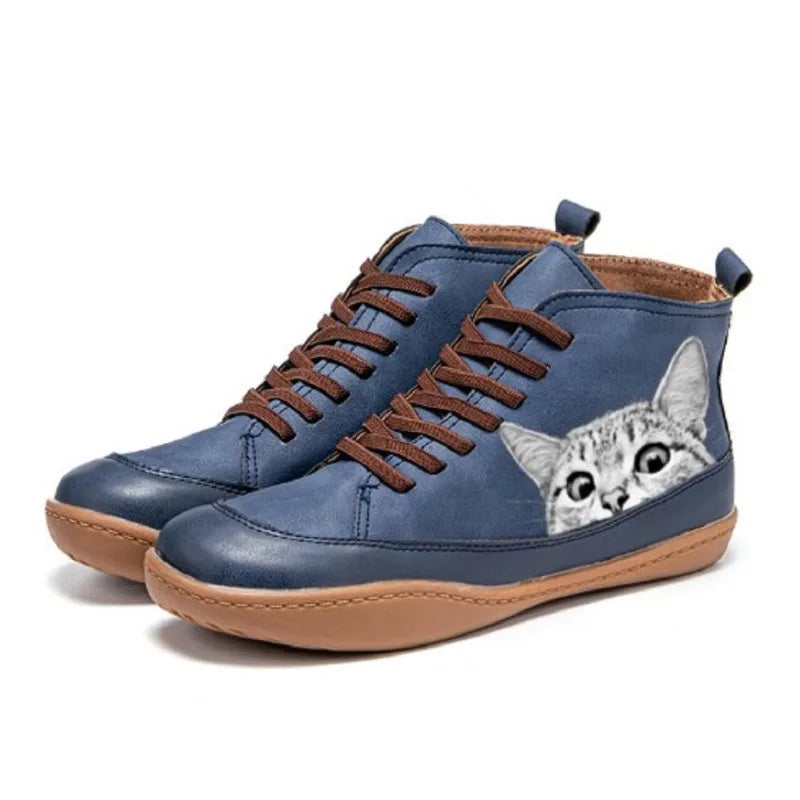 Savine™ | Chaussures en cuir pour les amoureux des chats